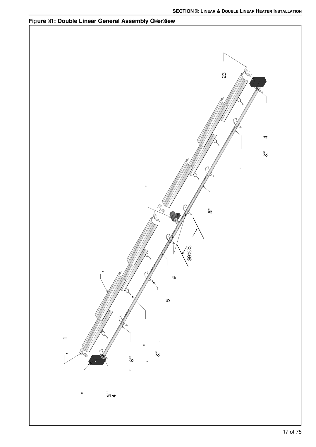 Roberts Gorden BH35ST/EF, BH35UT/EF, BH30UT/EF Clips Assembly Coupling, Burner Tube Reflector Support Tube and Reflector 