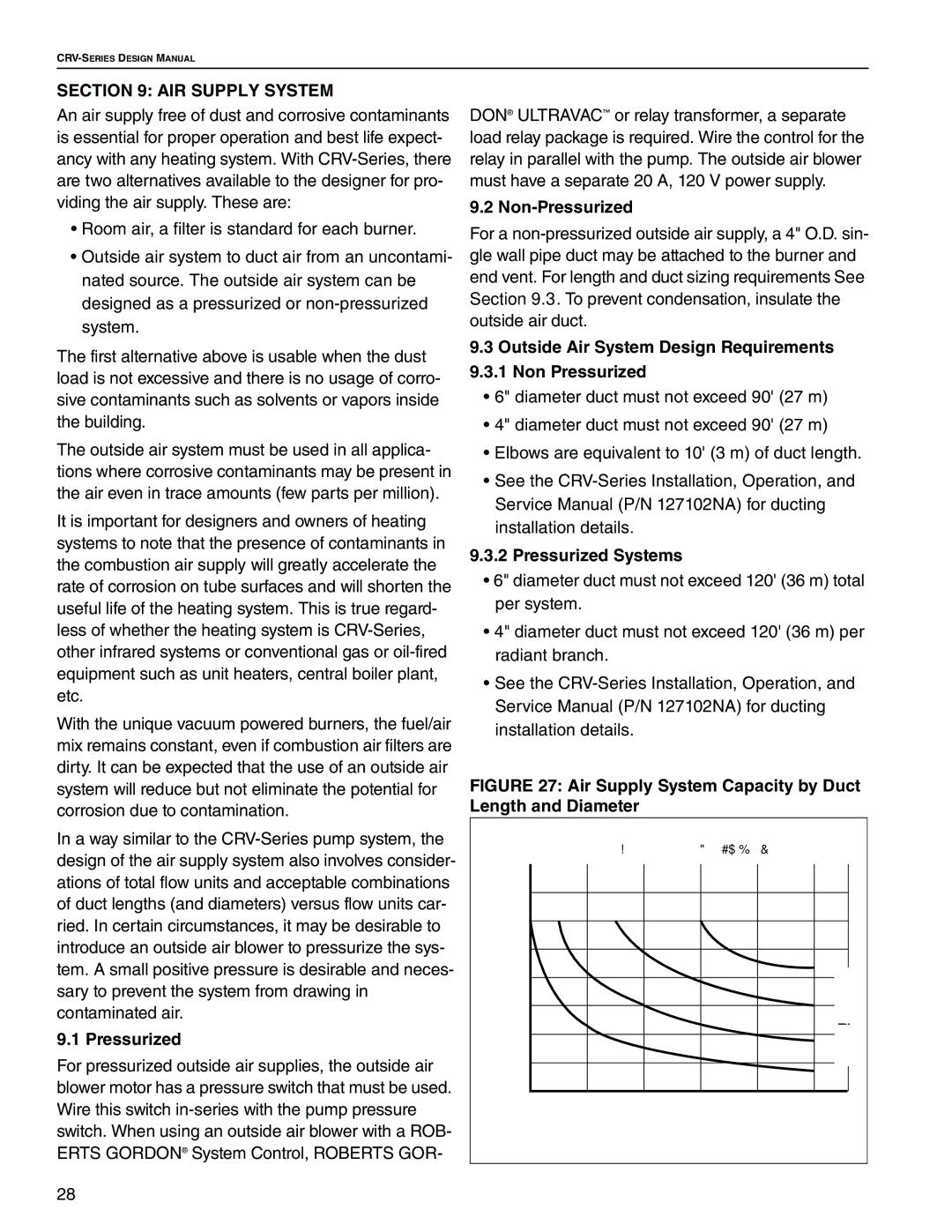 Roberts Gorden CRV-B-2, CRV-B-8, CRV-B-6, CRV-B-4 service manual AIR Supply System, Non-Pressurized, Pressurized Systems 