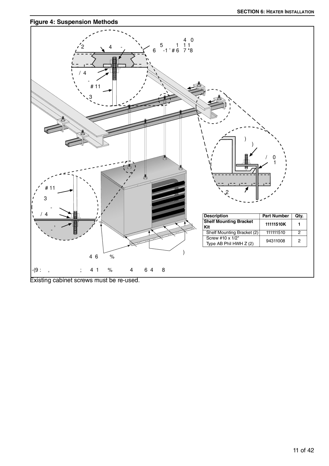 Roberts Gorden CTCU 32, CTCU 27, CTCU 15, CTCU 11, CTCU 22, CTCU 7 service manual Suspension Methods 