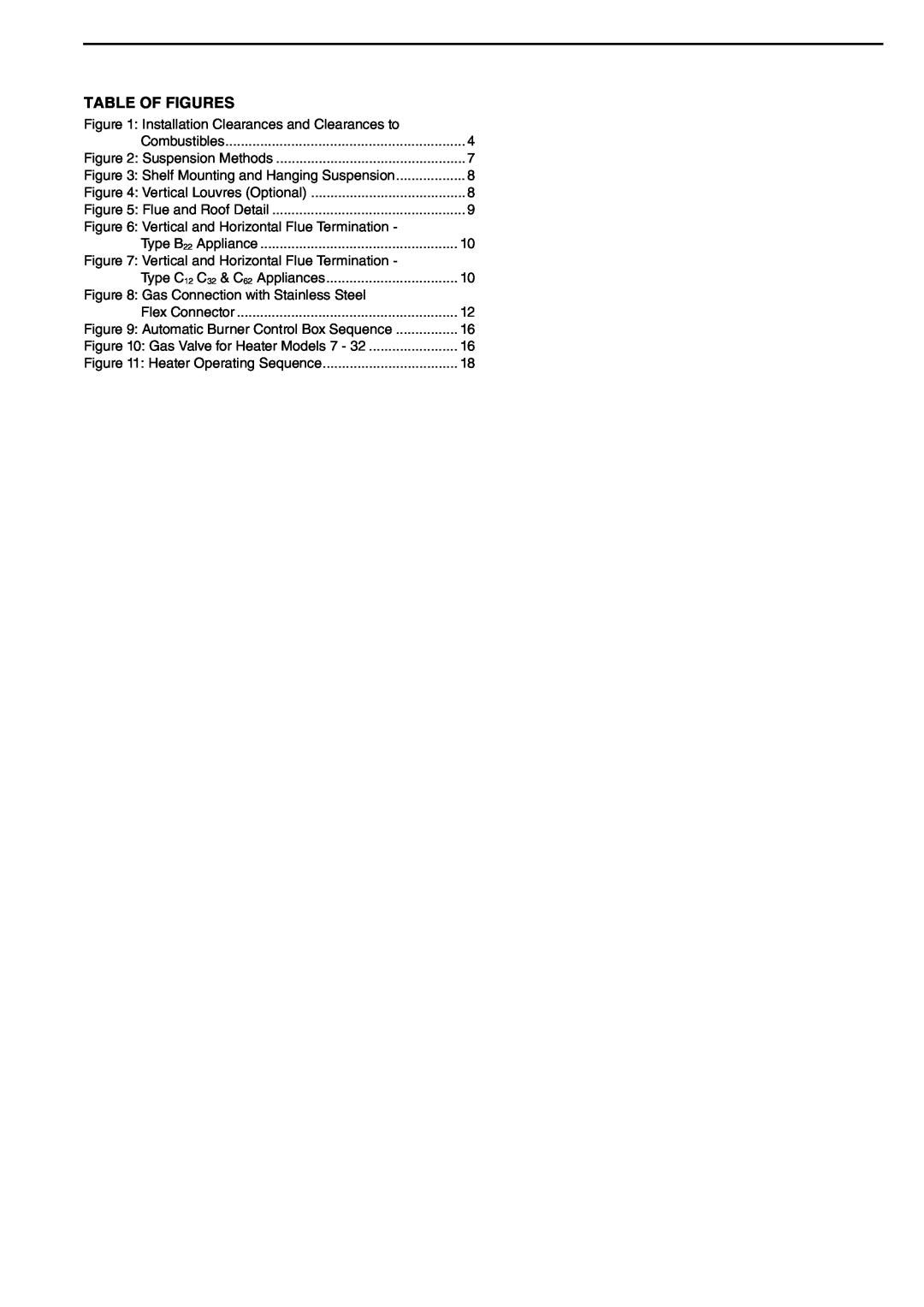 Roberts Gorden CTCU 7, CTCU 27, CTCU 15, CTCU 11, CTCU 22 service manual Table Of Figures 