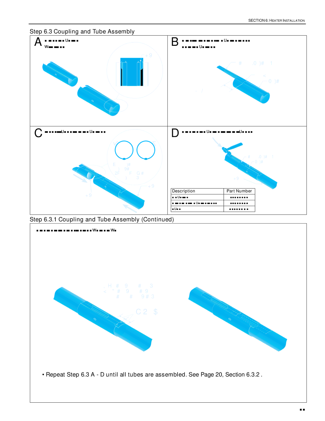 Roberts Gorden CTH2-80, CTH2-125, CTH2-100, CTH2-150, CTH2-175, CTH2-40 CTH2-60 service manual Coupling and Tube Assembly 