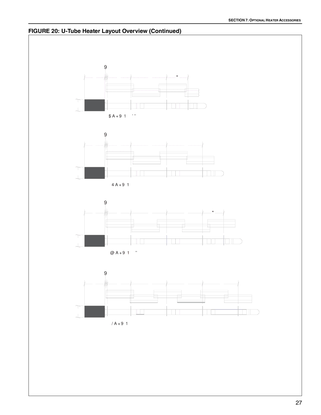 Roberts Gorden CTH2-150, CTH2-125, CTH2-80, CTH2-100, CTH2-175, CTH2-40 CTH2-60 service manual Tube Length 