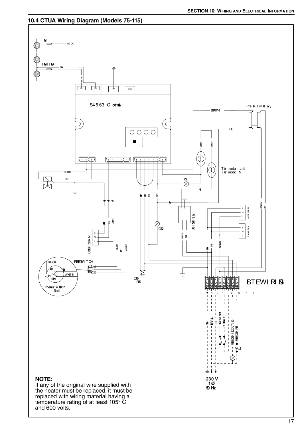 Roberts Gorden CTU 22 TO 115 service manual Site Wiring 