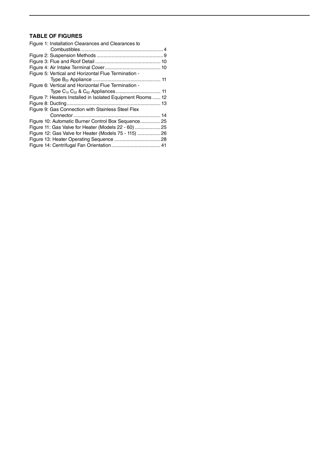 Roberts Gorden CTU 22 TO 115 service manual Table of Figures 