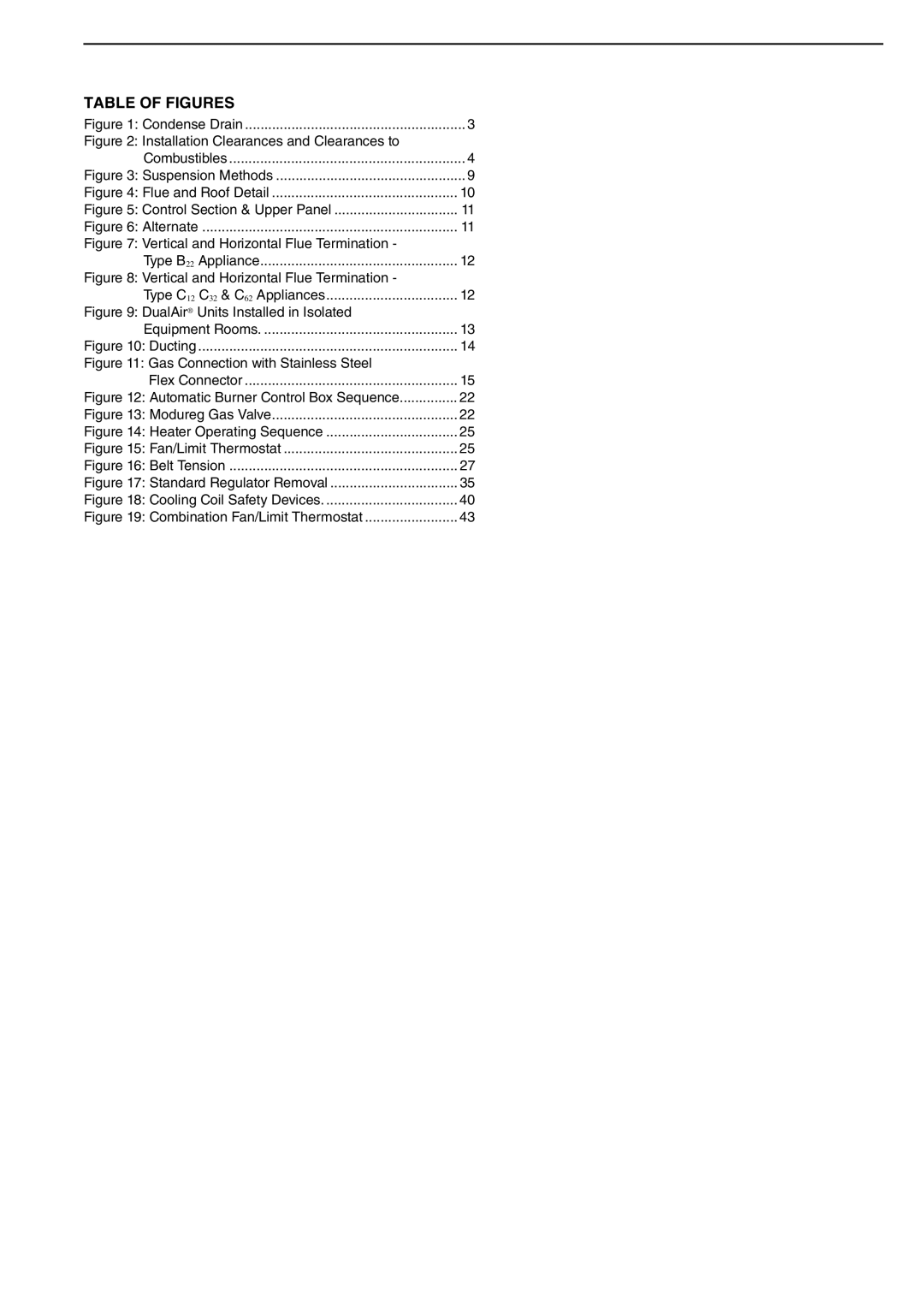 Roberts Gorden DAT90, DAT75, DAT100, DAT115 service manual Table of Figures 