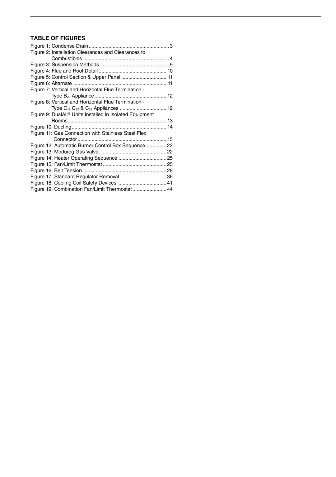 Roberts Gorden DAT90, DAT75, DAT100, DAT115 service manual Table of Figures 