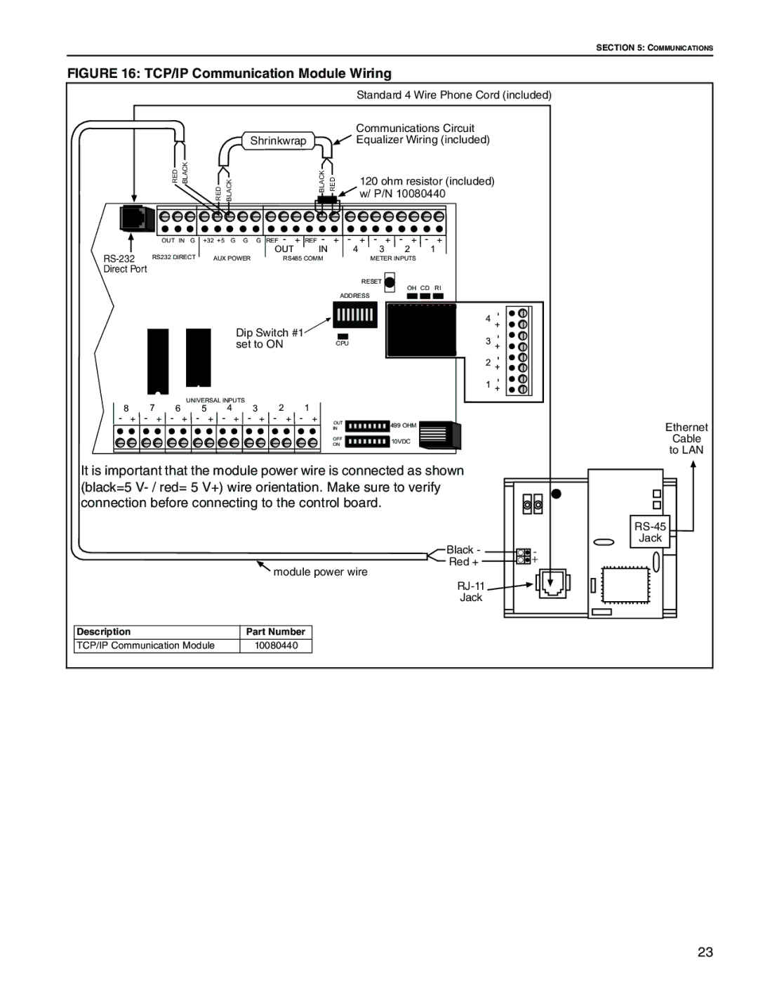 Roberts Gorden NEMA 4 Ohm resistor included, Ethernet Cable To LAN, Black RS-45 Jack Module power wire, Red + RJ-11 Jack 