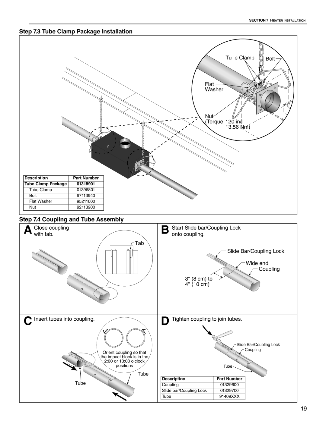 Roberts Gorden TF-160, TF-350, TF-300, TF-120 Tube Clamp Package Installation, Coupling and Tube Assembly, Description 