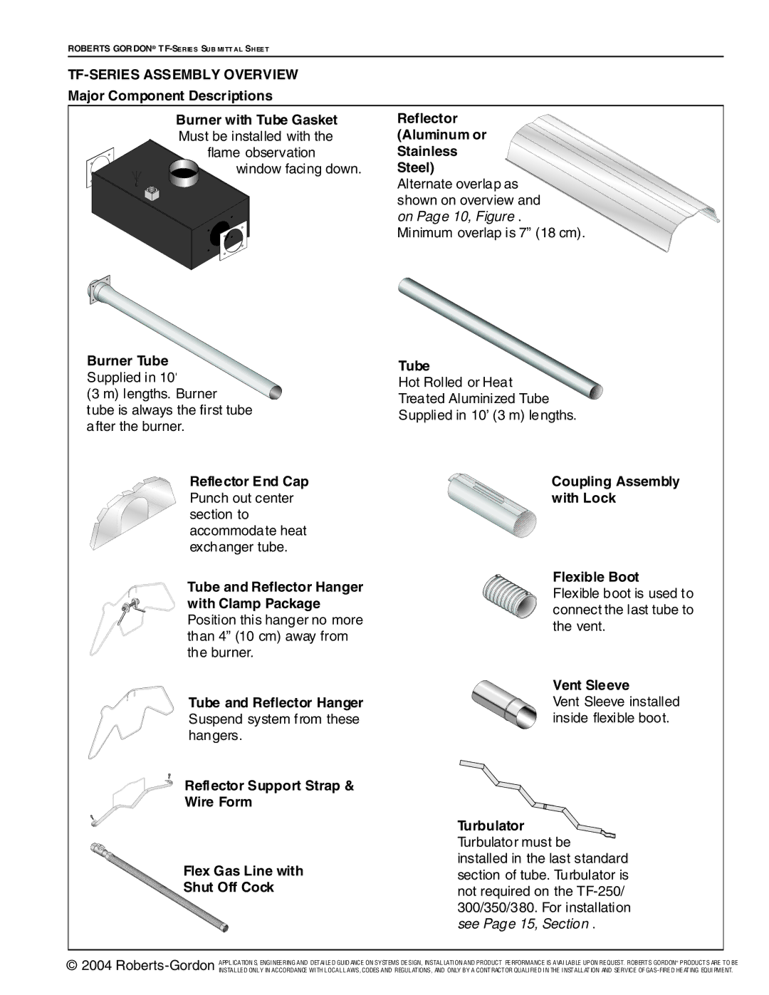 Roberts Gorden TF-Series service manual TF-SERIES Assembly Overview 