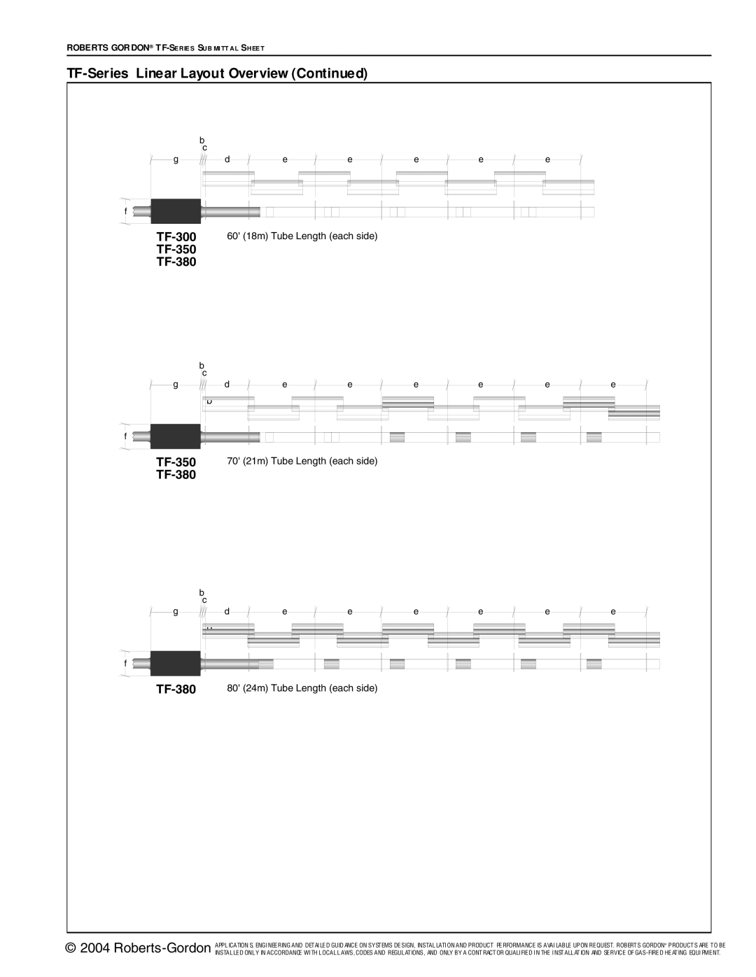 Roberts Gorden TF-Series service manual TF-300, TF-350 TF-380 