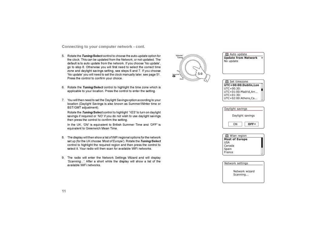 Roberts Radio 105 manual Connecting to your computer network 