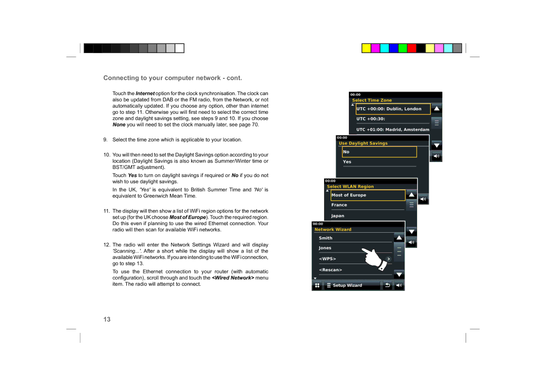 Roberts Radio ColourStream manual Connecting to your computer network 