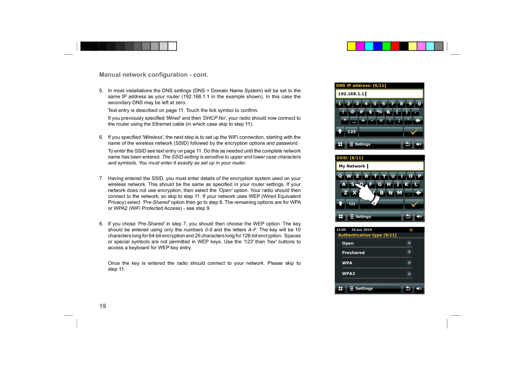 Roberts Radio ColourStream manual WPA WPA2 