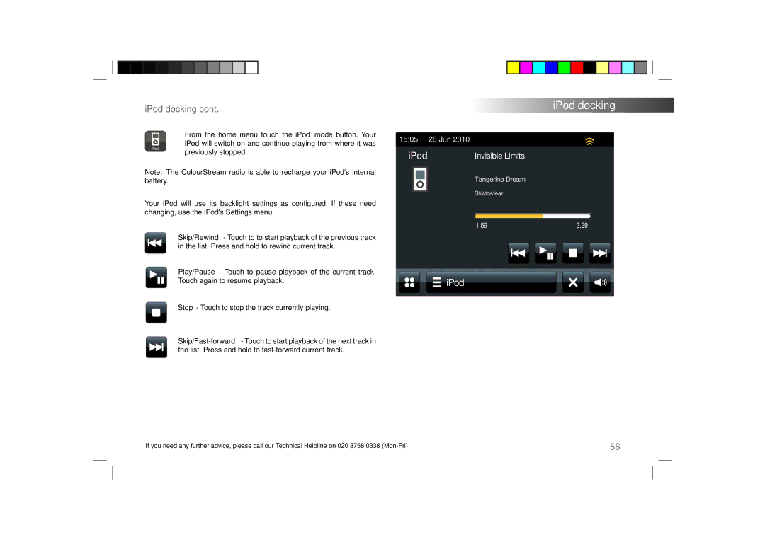 Roberts Radio ColourStream manual IPod docking 