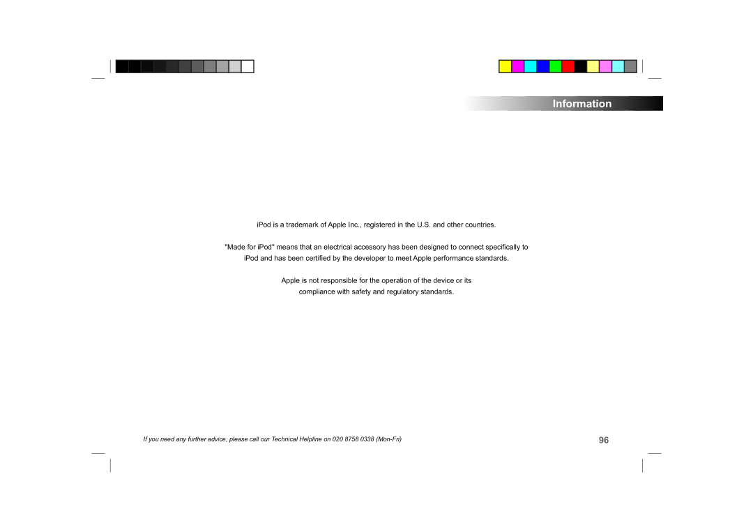 Roberts Radio ColourStream manual Information 