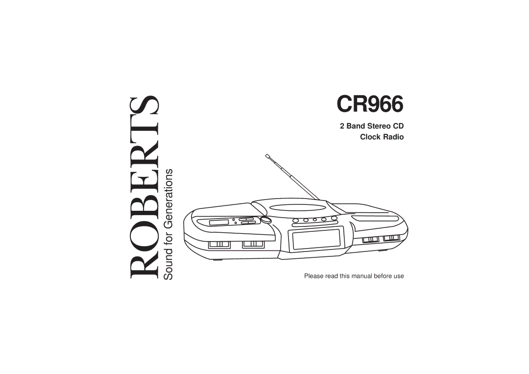 Roberts Radio CR966 manual 