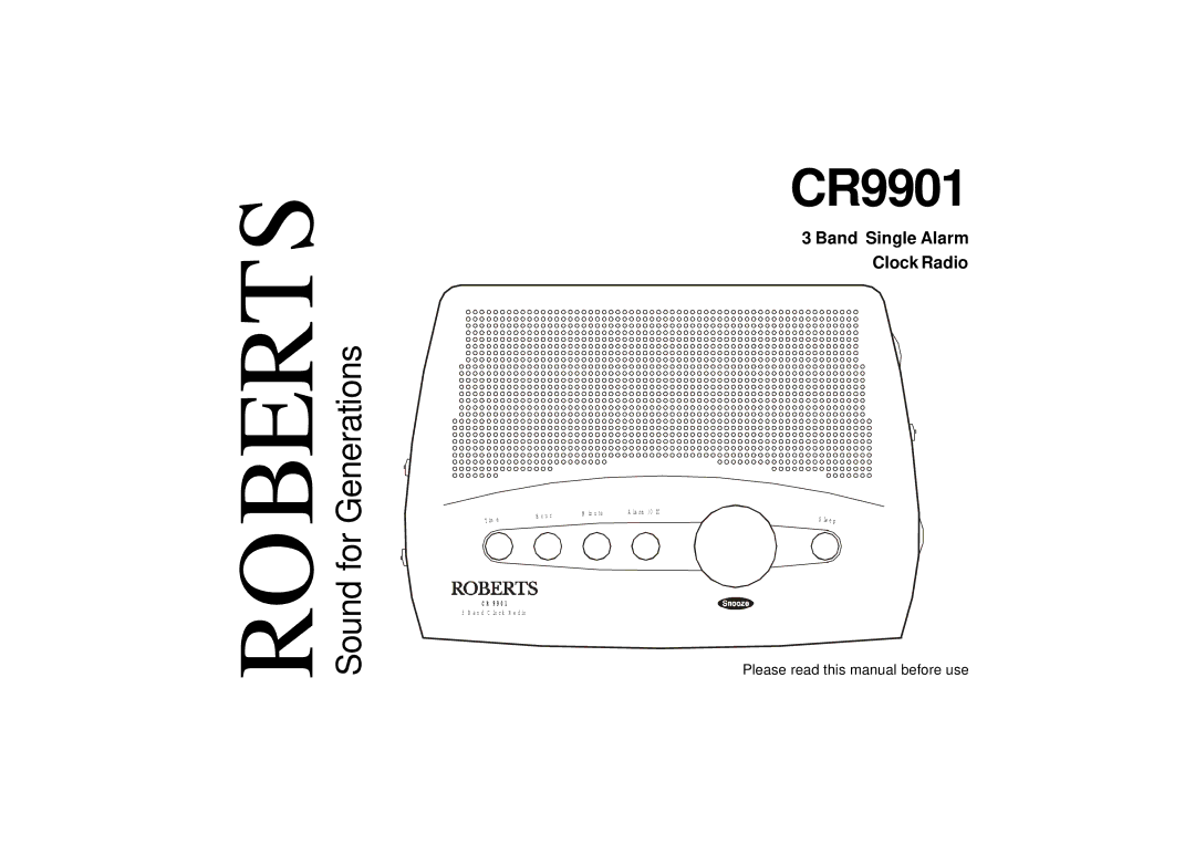 Roberts Radio CR9901 manual 