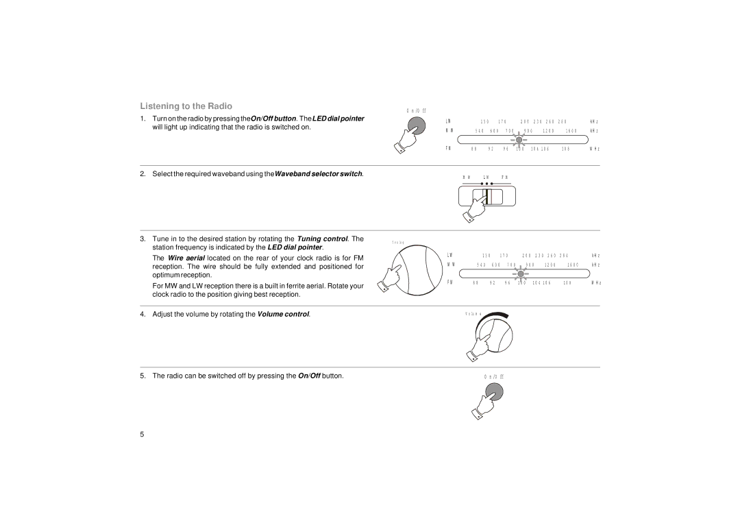 Roberts Radio CR9910 manual Listening to the Radio 