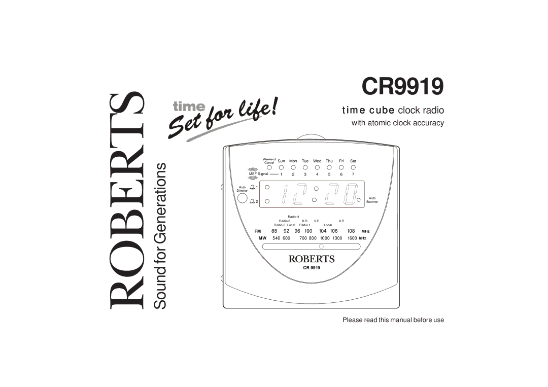 Roberts Radio CR9919 manual 