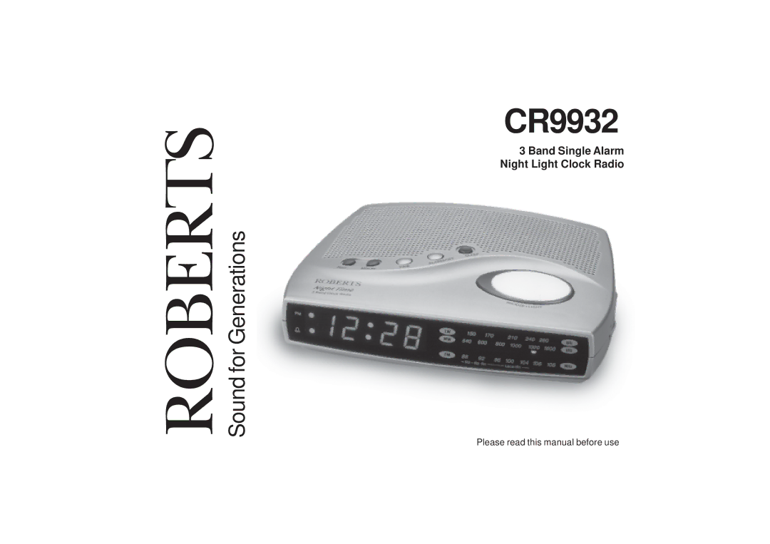 Roberts Radio CR9932 manual 