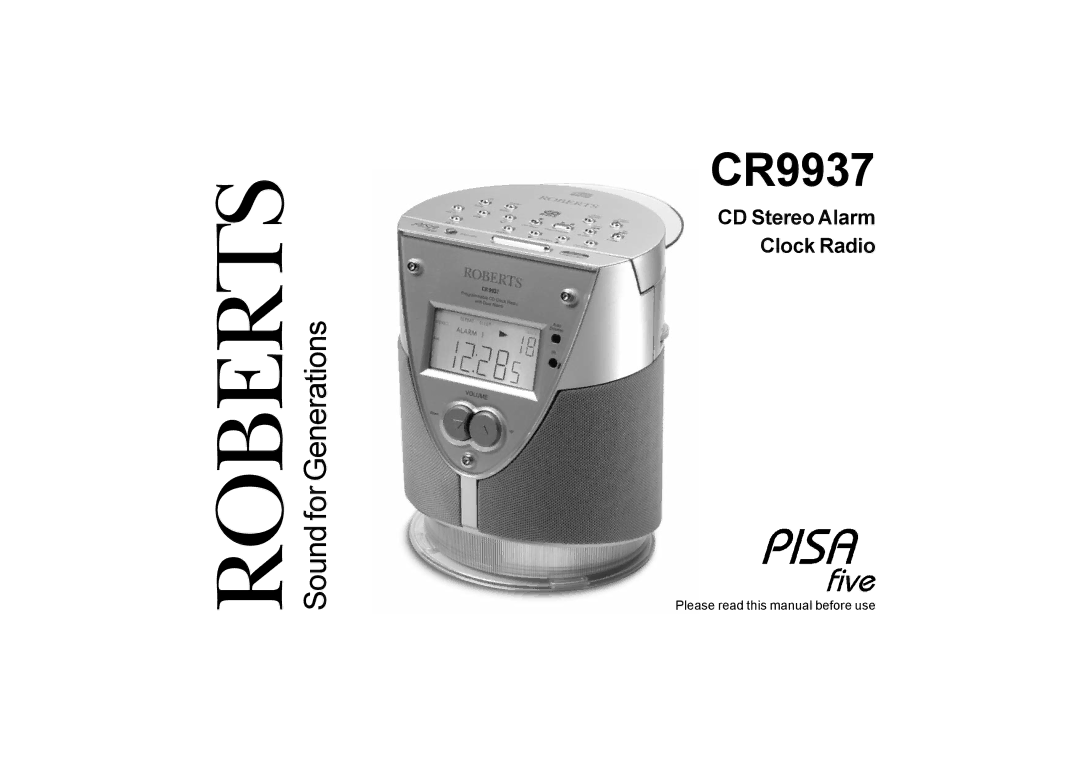 Roberts Radio CR9937 manual 