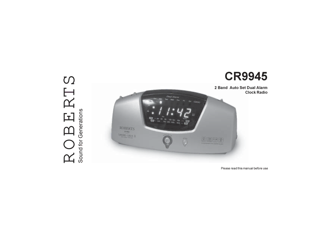 Roberts Radio CR9945 manual 