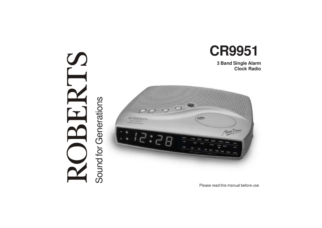 Roberts Radio CR9951 manual 