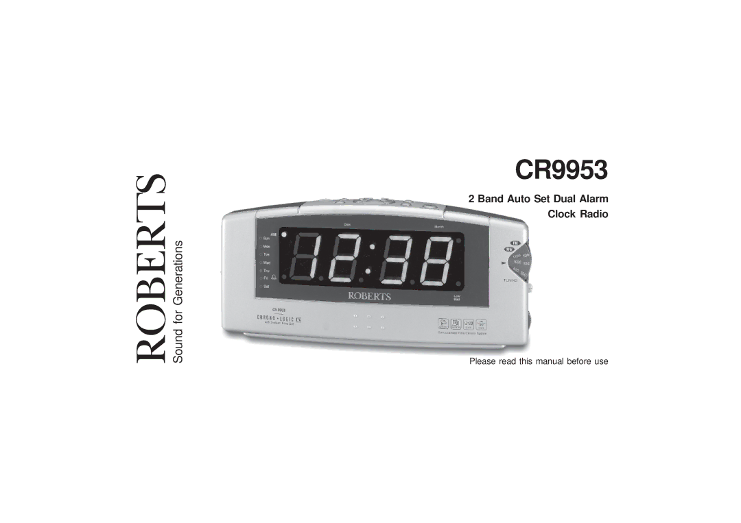 Roberts Radio CR9953 manual 