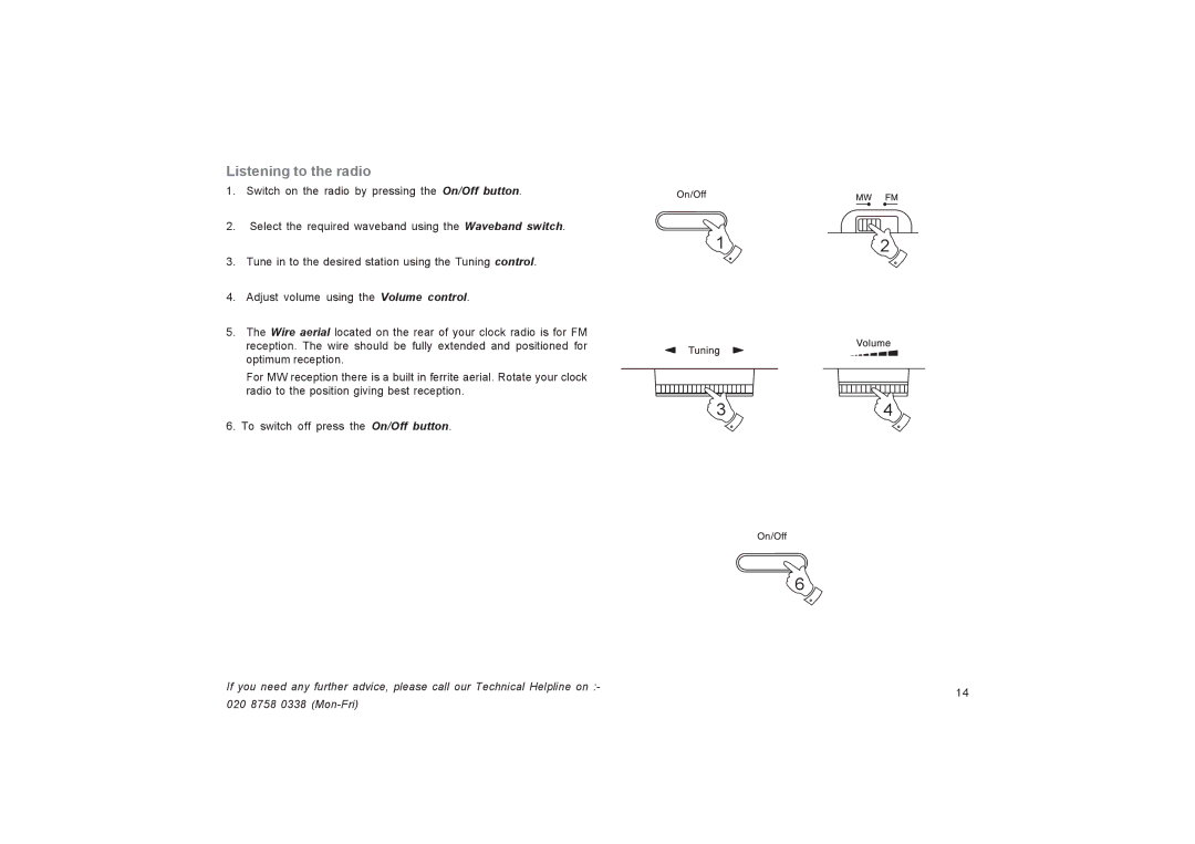 Roberts Radio CR9955 manual Listening to the radio 