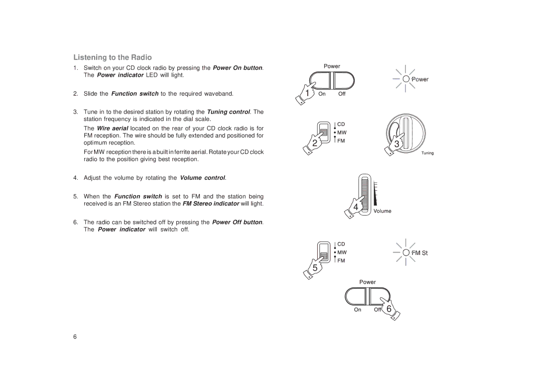 Roberts Radio CR9970 manual Listening to the Radio 