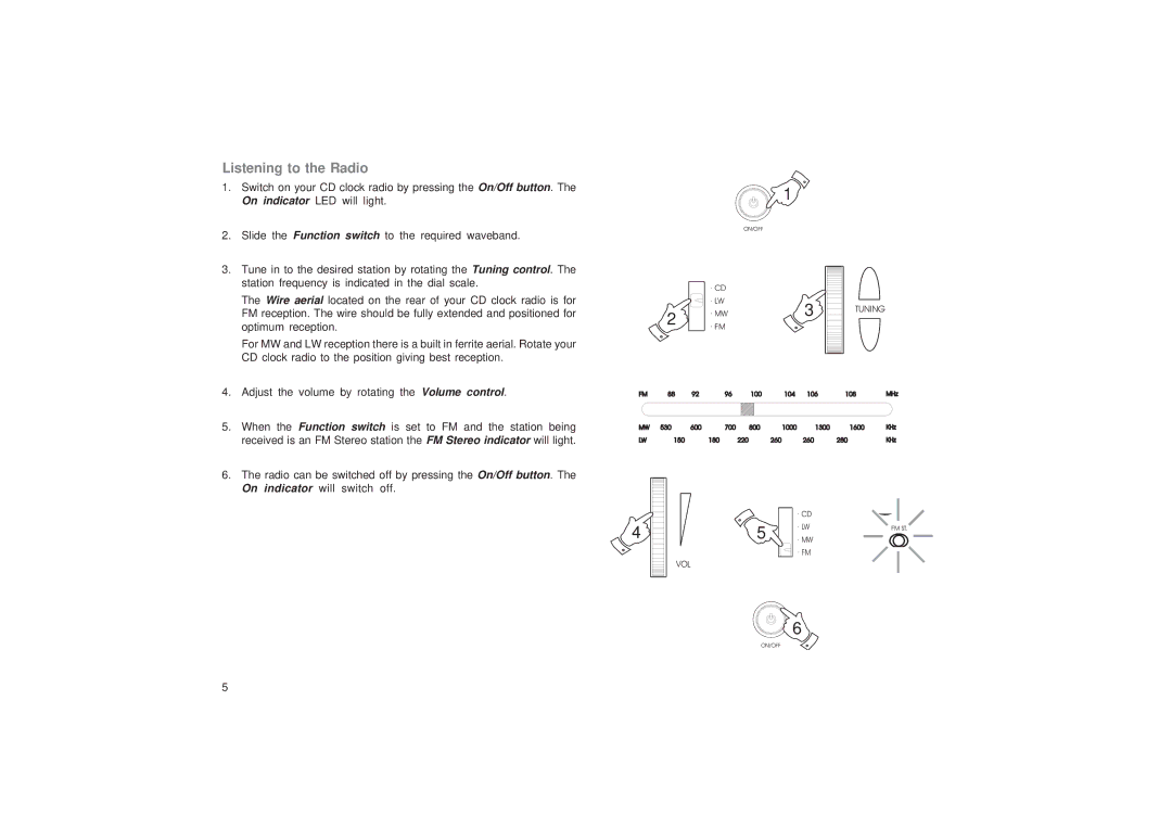 Roberts Radio CR9986 manual Listening to the Radio 