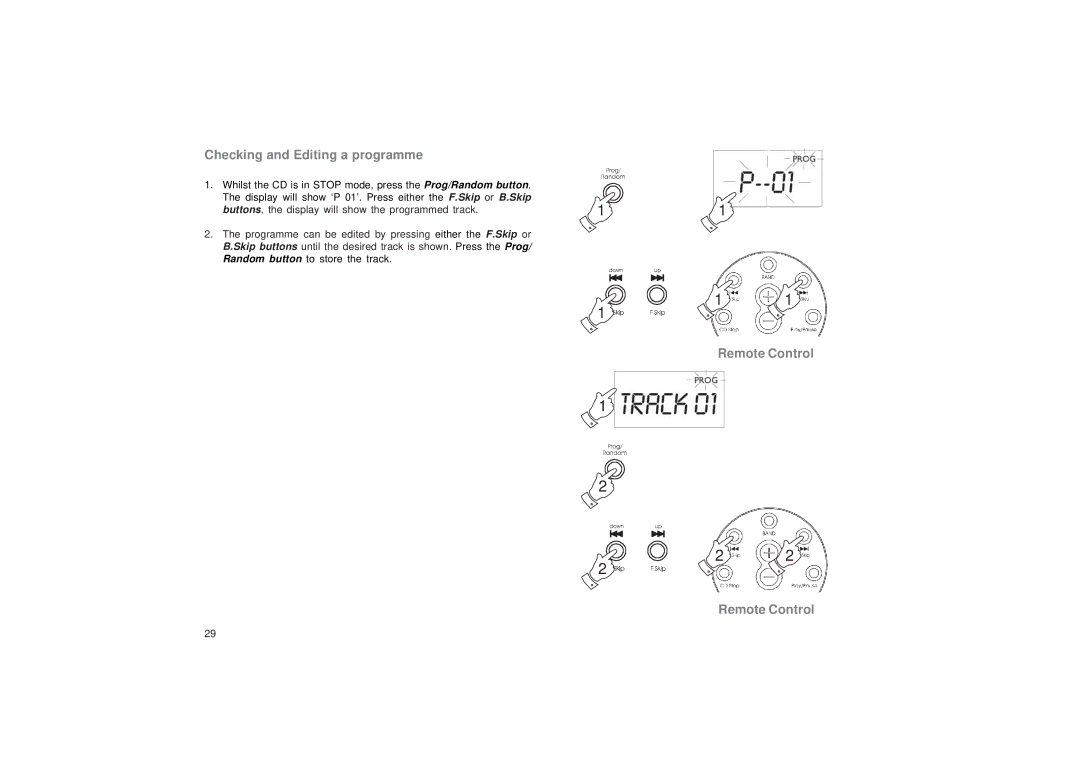 Roberts Radio CR9987 manual Checking and Editing a programme 