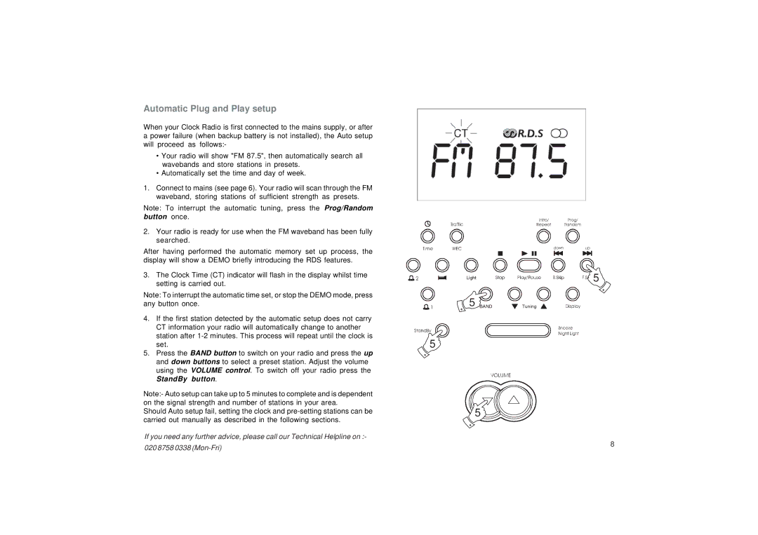 Roberts Radio CR9987 manual Automatic Plug and Play setup 