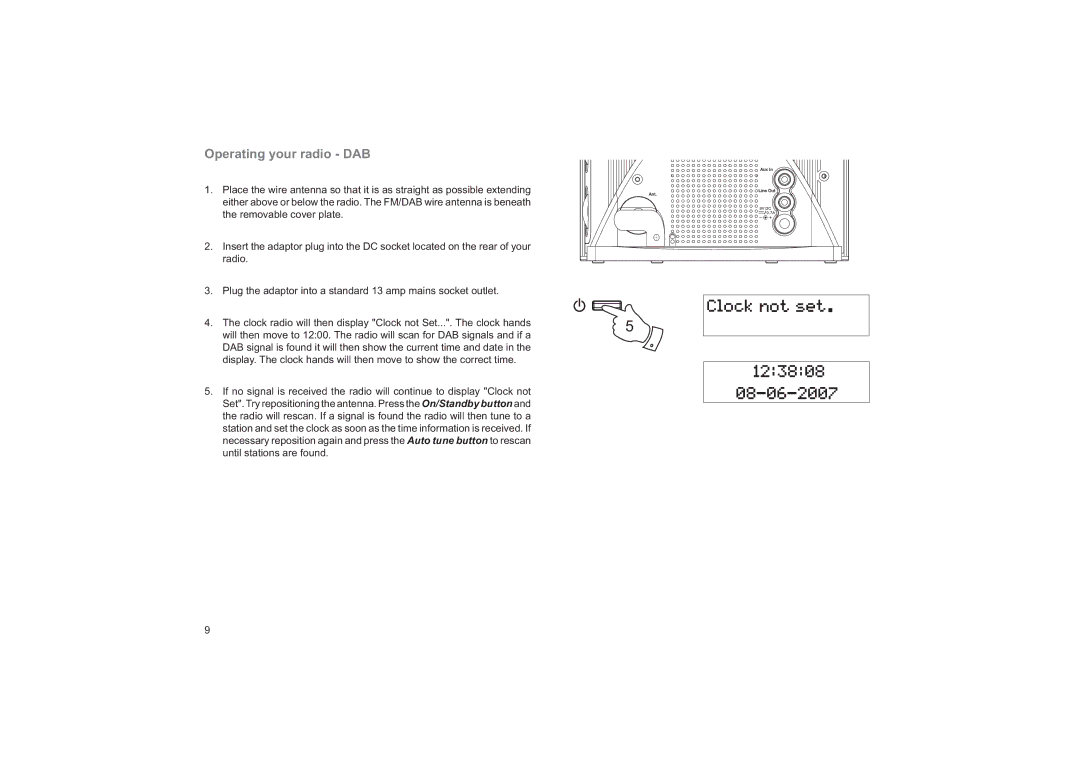 Roberts Radio CRD-33 manual Operating your radio DAB 