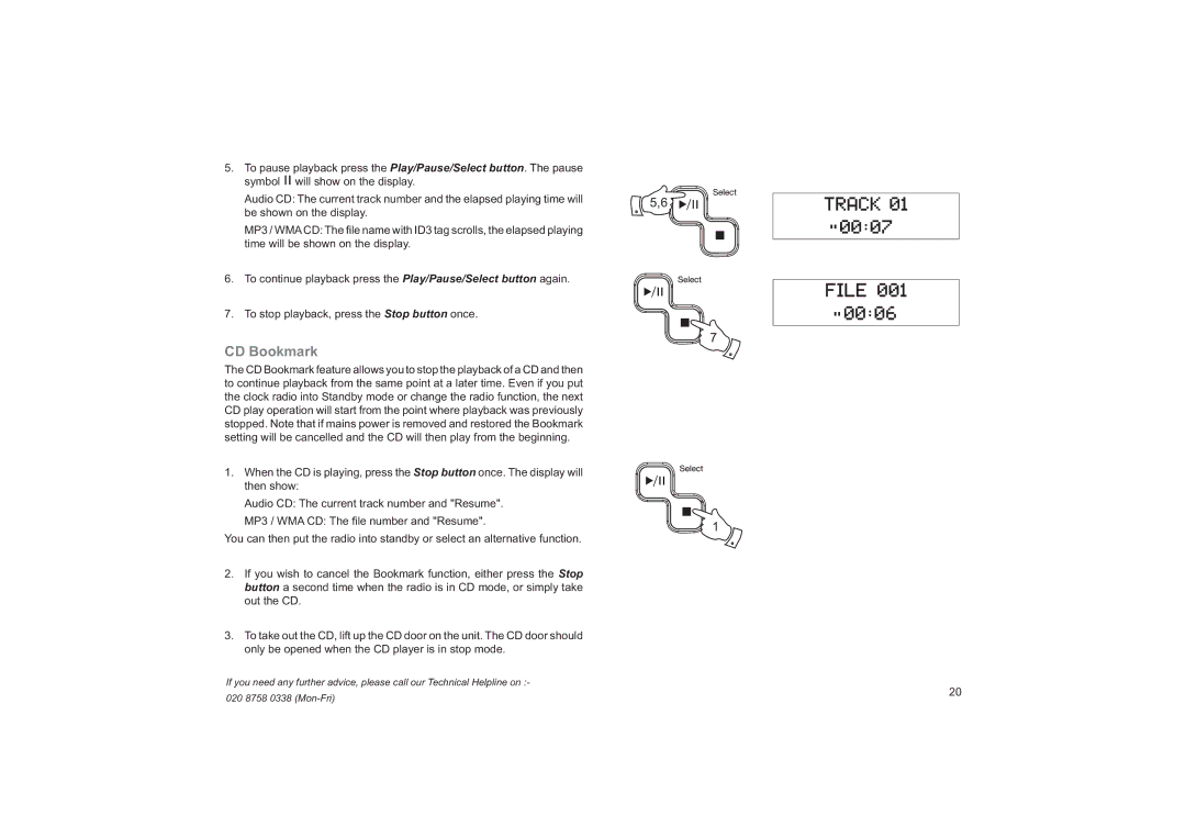 Roberts Radio CRD-37 manual CD Bookmark 