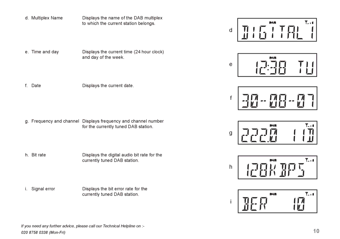 Roberts Radio CRD-42 manual Multiplex Name 