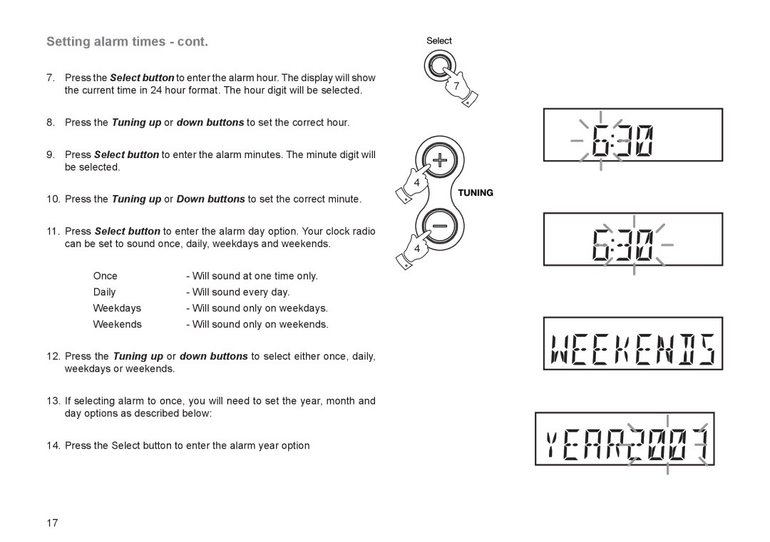 Roberts Radio CRD-51 manual Weekends 