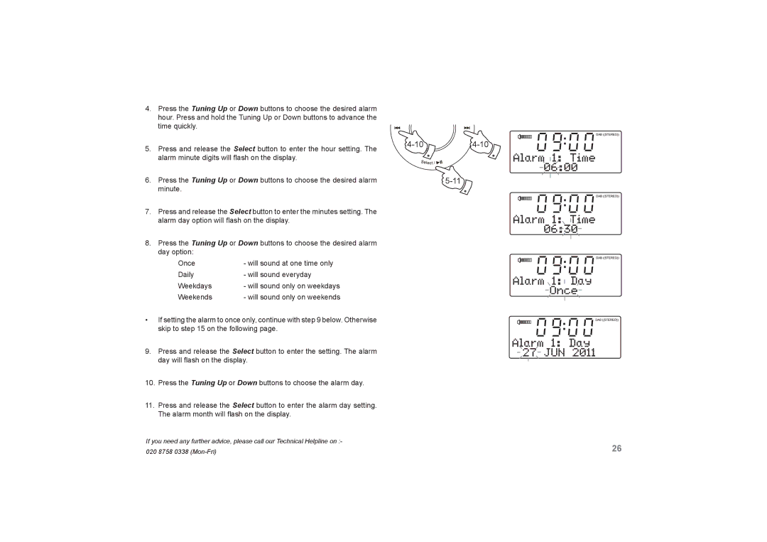 Roberts Radio DreamDock manual Weekends 