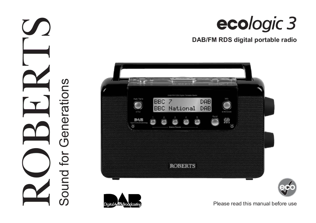 Roberts Radio Ecologic 3 manual Roberts 