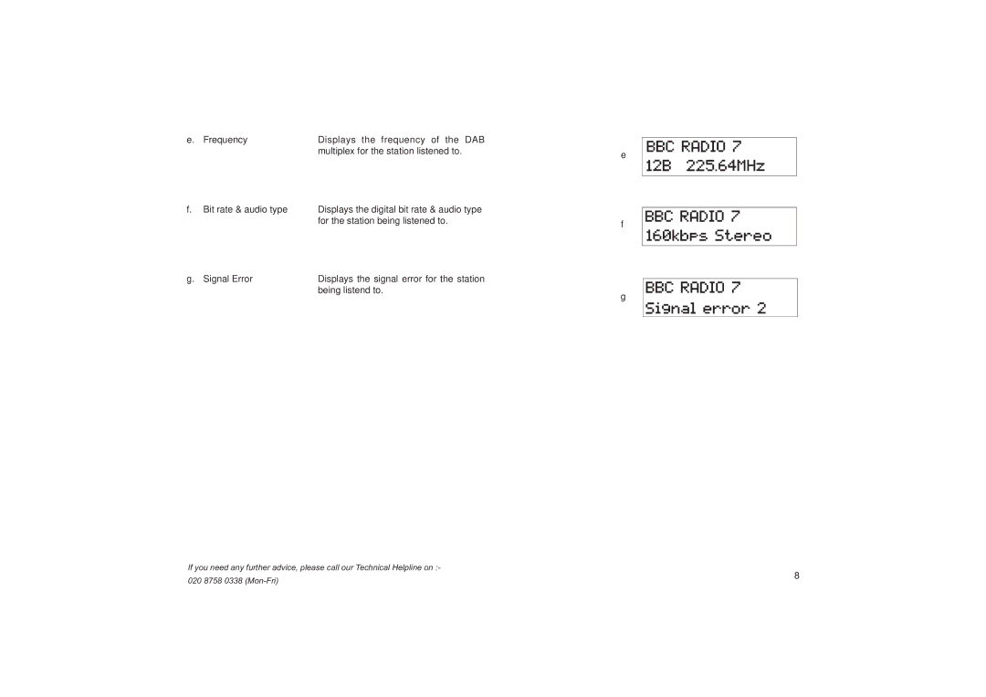 Roberts Radio ecologic 4 manual For the station being listened to 