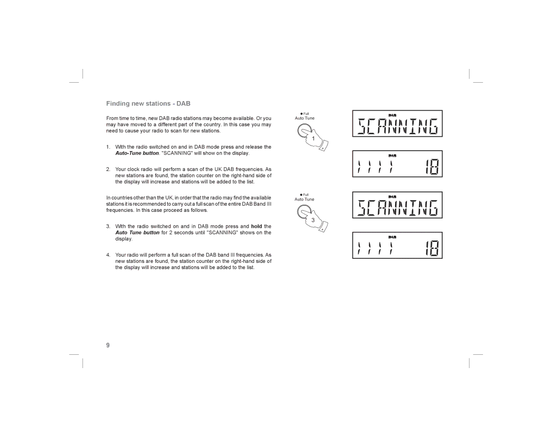 Roberts Radio ecologic 5 manual Finding new stations DAB 