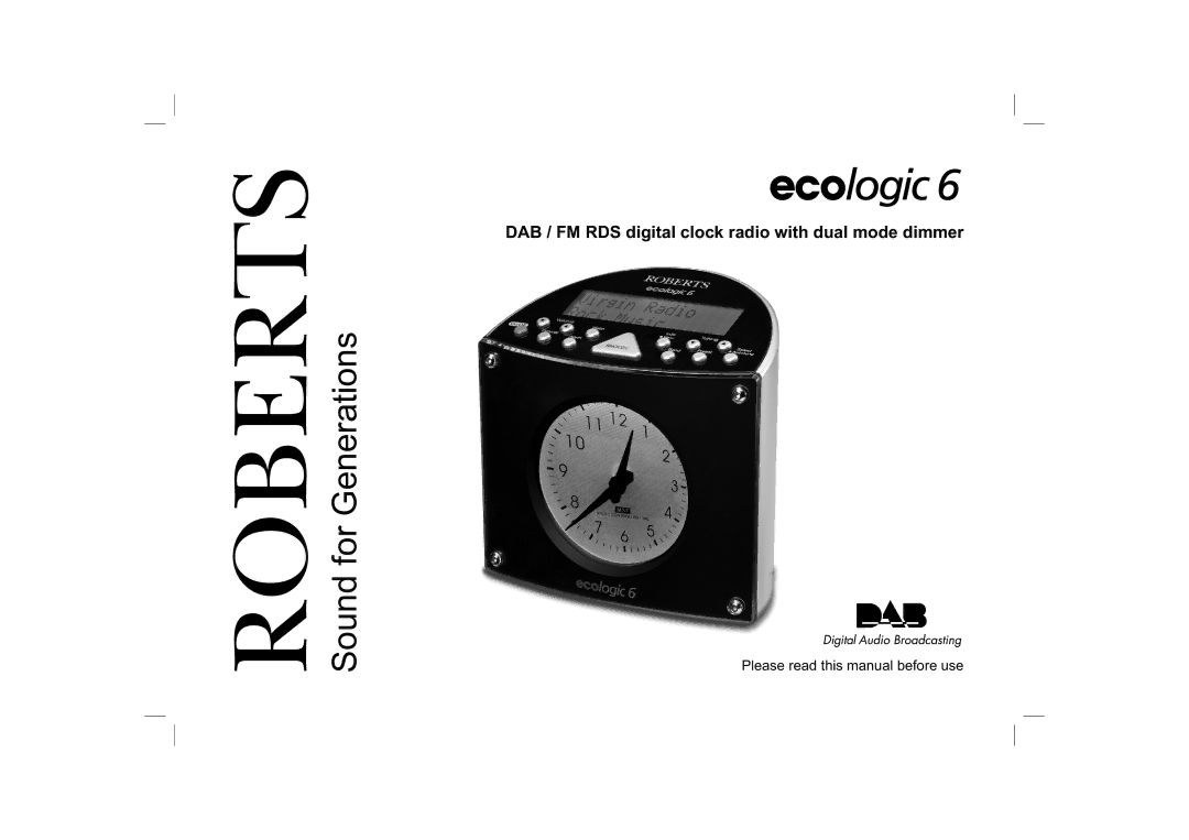 Roberts Radio ecologic 6 manual Roberts 