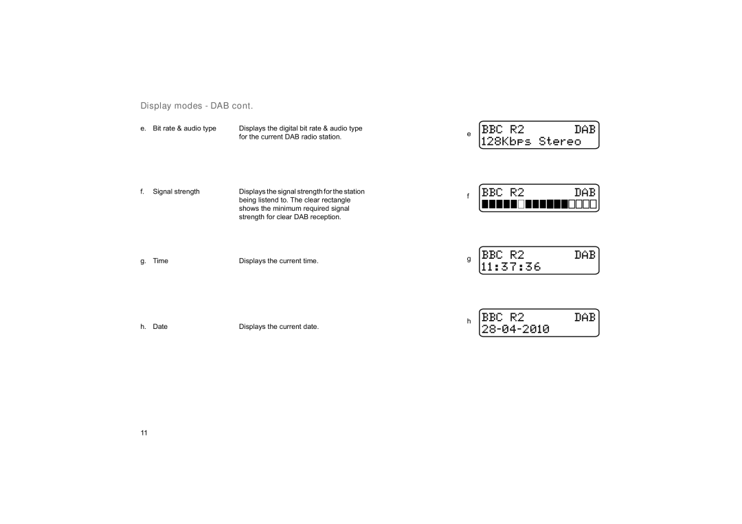 Roberts Radio ecologic 7 manual Bit rate & audio type 