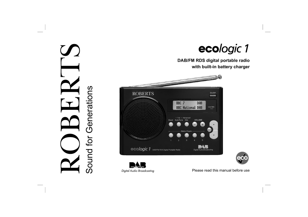 Roberts Radio ecologic1 manual Roberts 