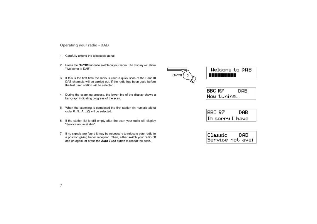 Roberts Radio exprssion manual Operating your radio DAB 