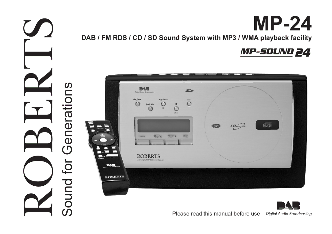 Roberts Radio MP-24 manual 