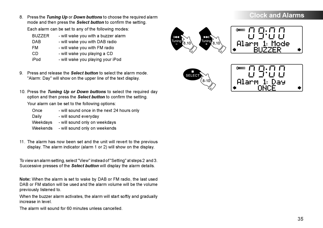 Roberts Radio MP-43 manual Buzzer 