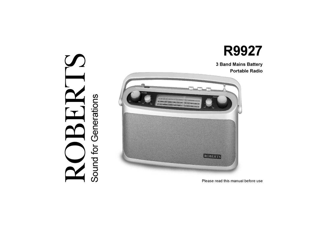 Roberts Radio R9927 manual 