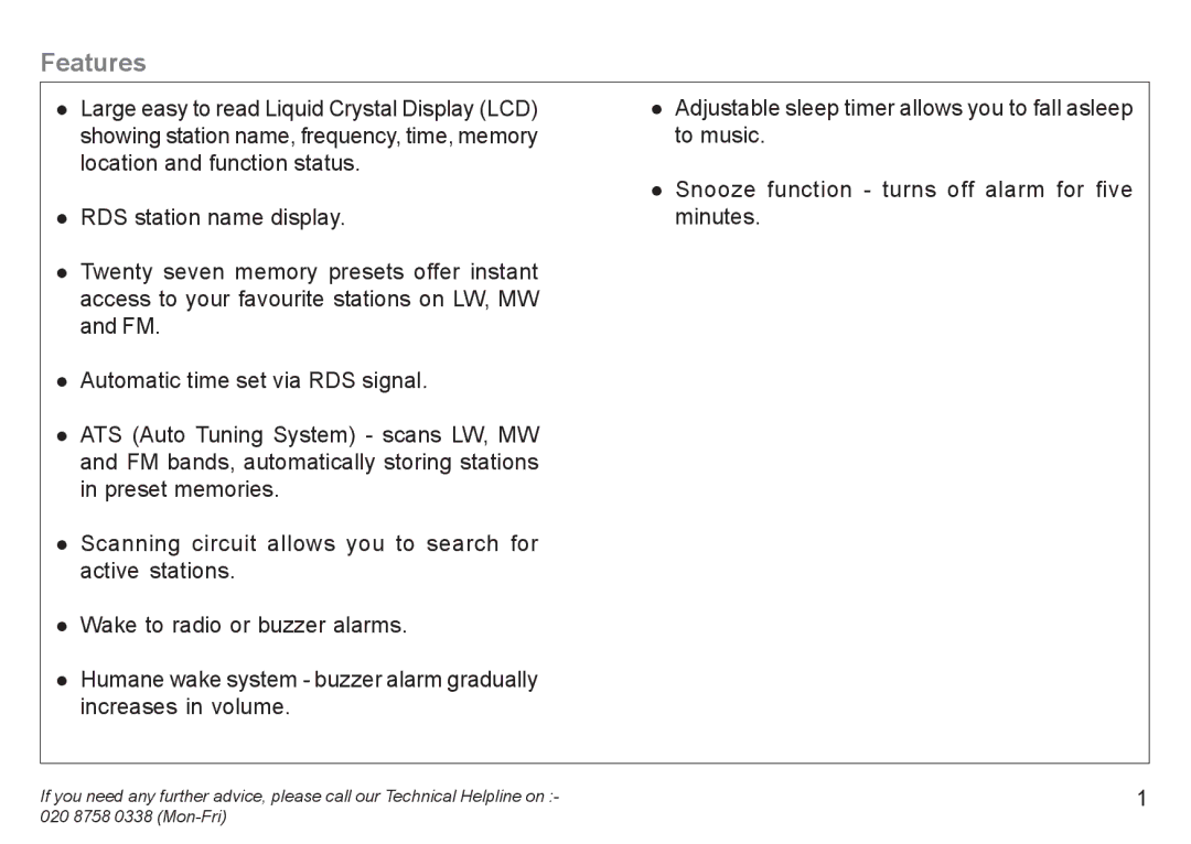 Roberts Radio R9940 manual Features 