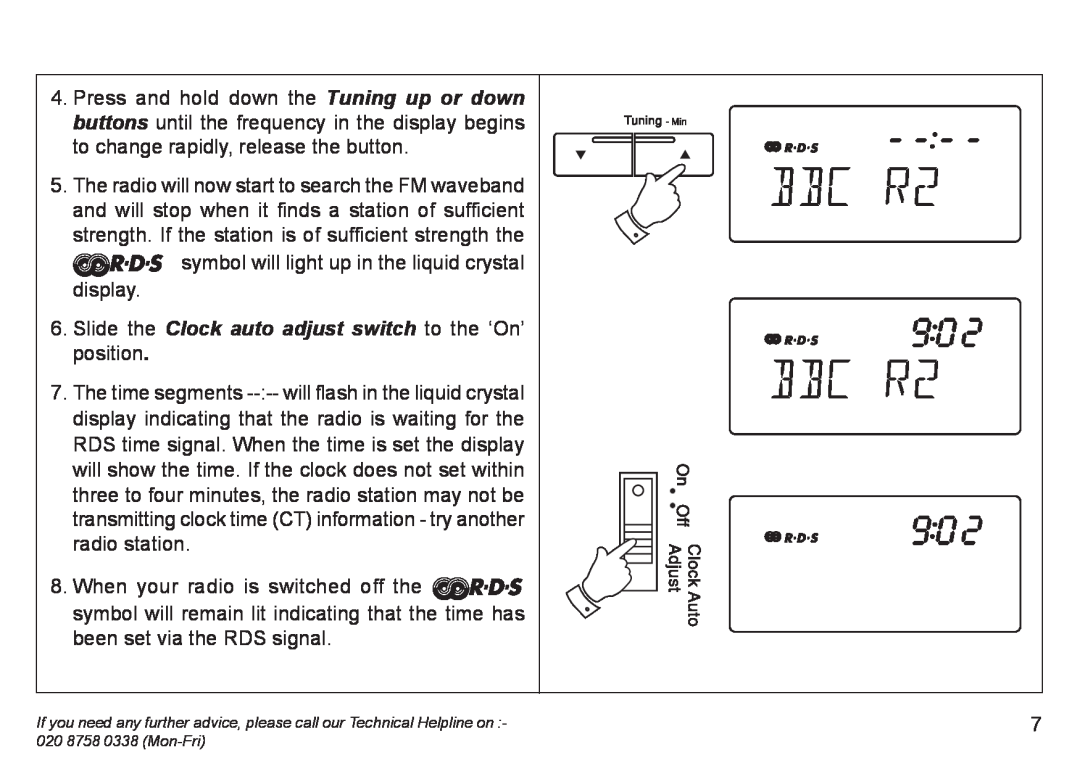 Roberts Radio R9940 manual symbol will light up in the liquid crystal 